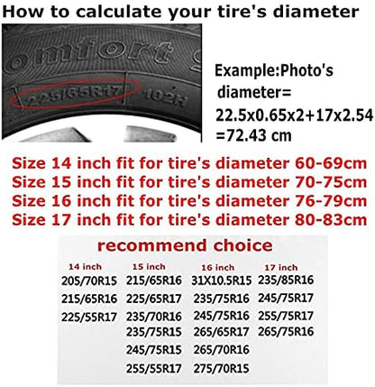 Blue Gold Spare Tire Cover Mountain Tree Star Wheel Cover 15 Inch - Image 6