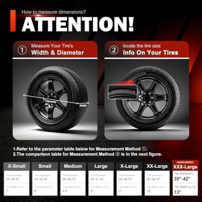 Explore Land Tire Covers 4 Pack Fit Tire Diameters 39-42 inch - Image 3