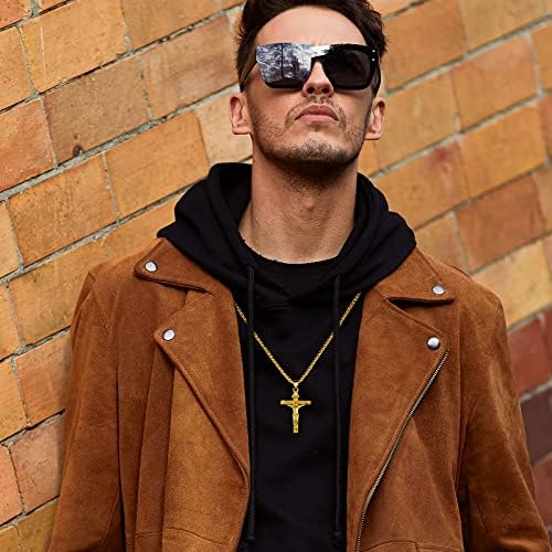 Cross Charm for Car Rearview Mirror Pendant Men Crucifix Necklace Car Hanging - Image 2