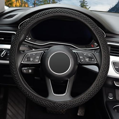 KAFEEK Elastic Stretch Steering Wheel Cover, Universal 15 Inch - Image 2
