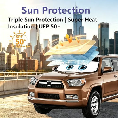 Gven Windshield Sun Shade for Toyota 4Runner 2010-2023 2024 2025 2026, TRD - Image 3