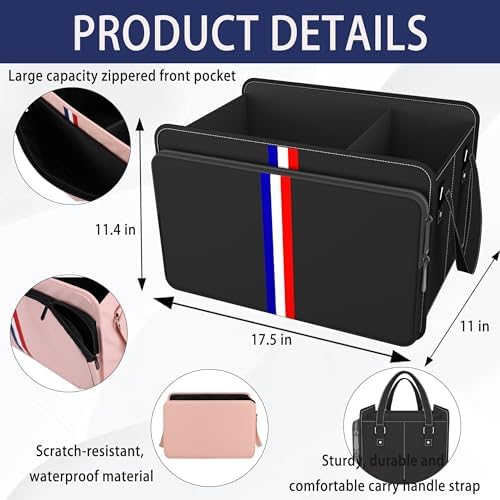 Homeve Trunk Organizer for Car, Waterproof Collapsible 3 Compartments Car - Image 2