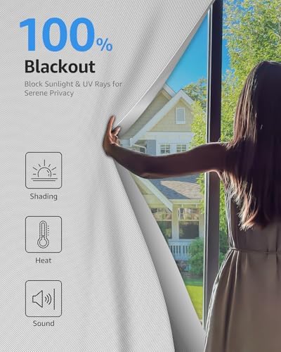 Sumobaby Blackout Curtains Portable 34”x58” No Drill Black Out Window Cover - Image 2