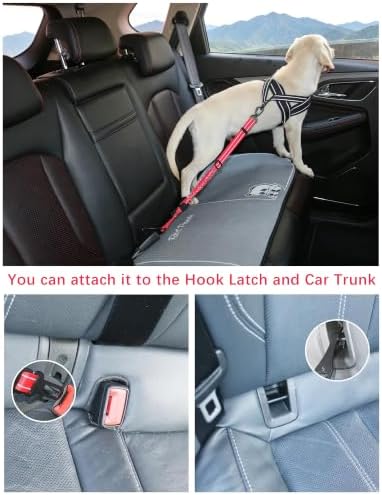 AUBELL Dog Seat Belt for Car, 2 Pack Set 3-in-1 Dog Car Harness - Image 2