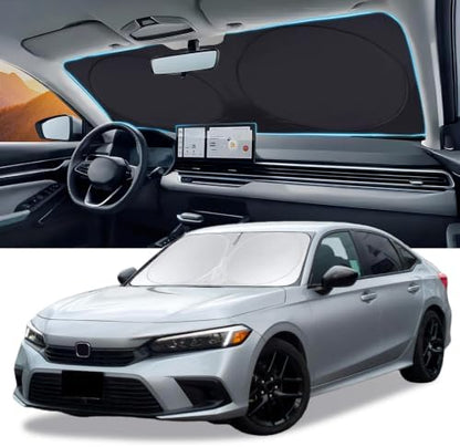 Sunshade for Honda Civic 2022-2025 2026 Sun Shade Front Window Sun Visor by INSAUTO