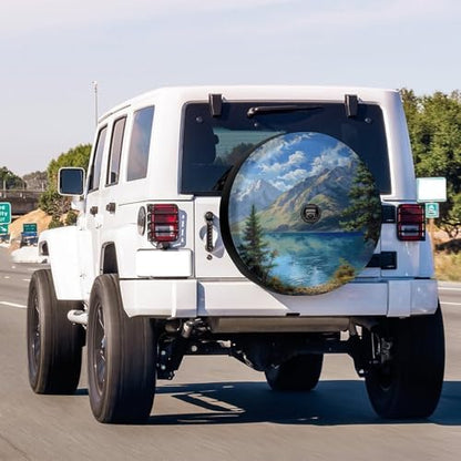 Mountains Lake Tree Nature Landscape Spare Tire Cover - Image 2