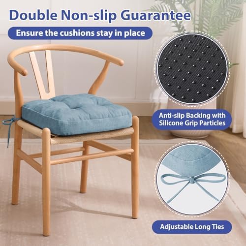 IASEAHK Memory Foam Dining Chair Cushions, 16.5"x16.5"x3.5" - Image 4