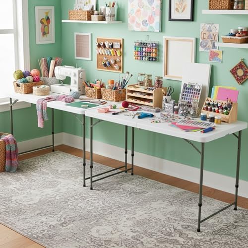 Lavish Home Indoor & Outdoor Portable Folding Table Set of 2 - Image 2