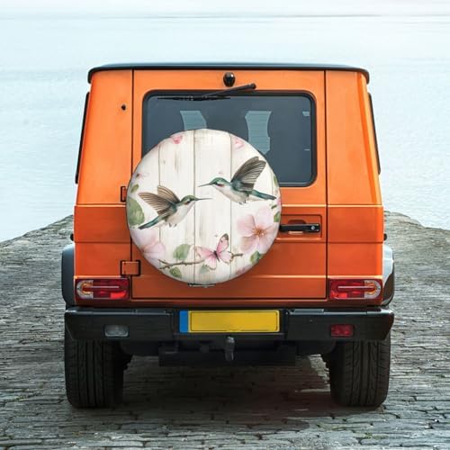 Spare Tire Cover for RV Camper, Hummingbird Floral Butterfly Tire Cover - Image 3