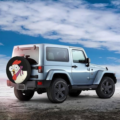 Funny Chicken Bro Spare Tire Cover Waterproof Wheel Cover 15 Inch Universal Fit - Image 3