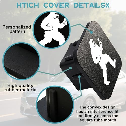 Hitch Cover Fits for 2 Inch Hitch Sasquatch Walk While Holding a Phone Towing - Image 3