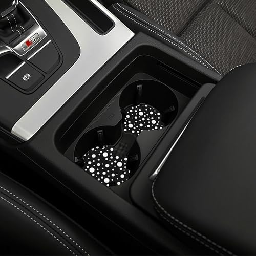 Polka Dot 3Pc car Set: Steering Wheel Cover 15in + Polka Dot 2 Cup Coasters - Image 6