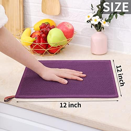 Homaxy 100% Cotton Waffle Weave Kitchen Dish Cloths 6-Pack - Image 5