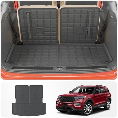 Cargo Mat with 3rd Row Backrest Mat by Thinzyou