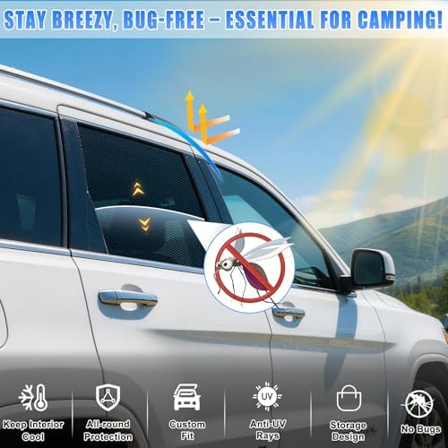 ZATOOTO Side Window Sunshades for Cherokee 2011-2020, Visible & UV‑Block - Image 3