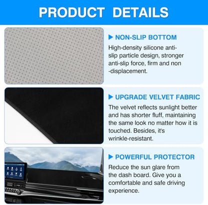 Autorder Dashboard Cover Mat for Honda Prologue 2024 2025 2026 Accessories Dash - Image 6