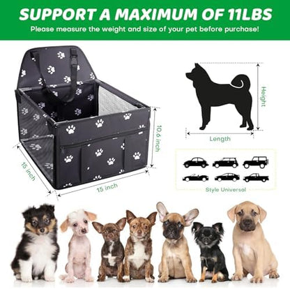 GENORTH Small Dog Car Seats for Small Dogs, Portable Puppy/Pet Car Booster Seat - Image 5