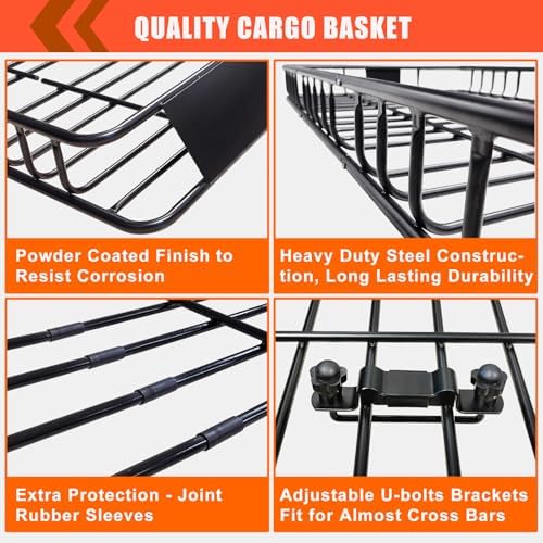 Roof Rack Carrier Carrier Basket 65"*39"*6"+Waterproof Bag 20 Cubic Feet - Image 6