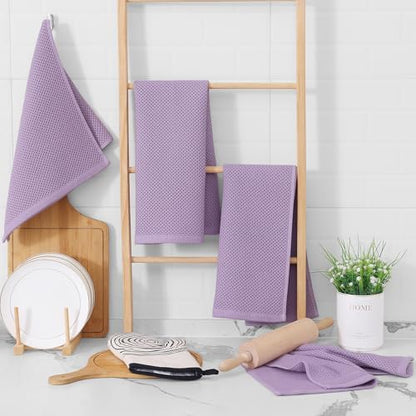 Homaxy 100% Cotton Waffle Weave Kitchen Dish Towels 4-Pack - Image 6