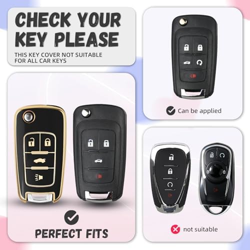 for Chevy Key Fob Cover, Premium Soft TPU Full Protection Key Cover - Image 2