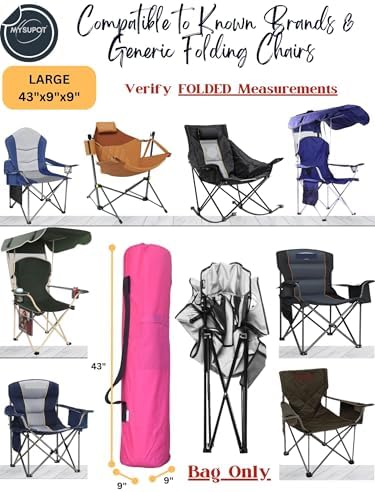 43"x9"x9" Replacement Bag for Folding Camping Chair, Camp Chairs, Yoga Mat - Image 4