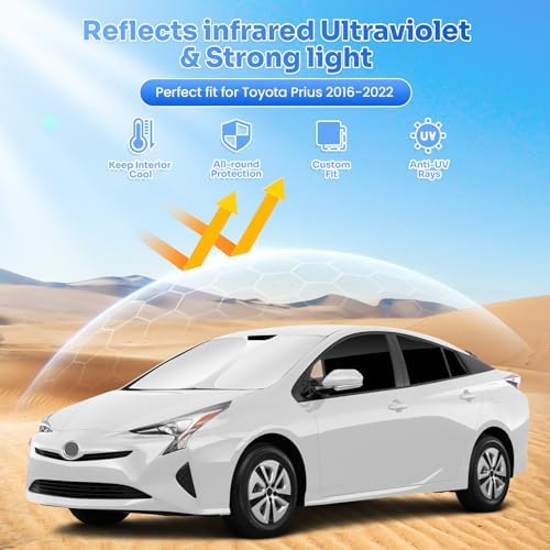 Canvcle Window Shades for 2016-2022 Toyota Prius Hatchback Accessories - Image 2