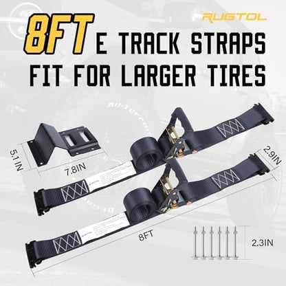 Rugtol Wheel Chock Tie Down Kit, 4500 lbs Break Streneth Heavy Duty UTV Tie - Image 3