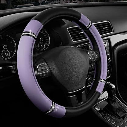 Road Comfort Leather Steering Wheel Cover – Premium Anti-Slip Car Steering by RoadComforts
