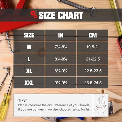HANDLANDY Work Gloves for Men & Women, Utility Mechanic Working Gloves Touch - Image 7