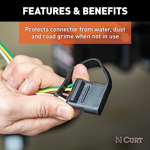 CURT 58200 Vehicle-Side 4-Pin Flat Trailer Wiring Harness Connector Dust Cover - Image 3