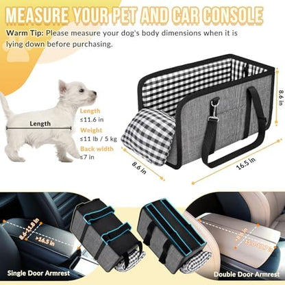 SlowTon Console Dog Car Seat, Dog Booster Seat - Image 2