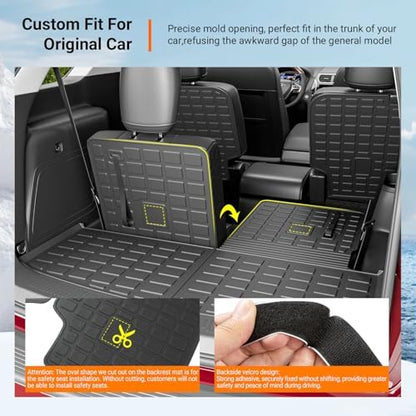 powoq Cargo Mat with Backrest Mats Compatible with 2020-2026 Ford Explorer - Image 2