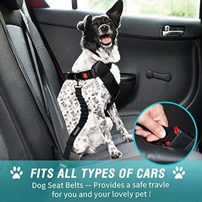 COOYOO Dog Seat Belt, Retractable Dog Car Harness Seat Belt - Image 2