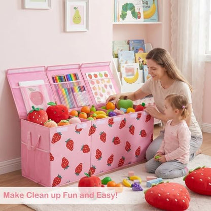 Toy Box with Adjustable Divider Large Toy Chest Storage - Image 4