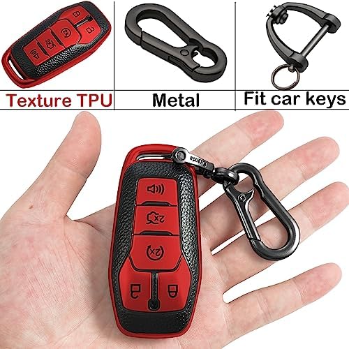 Kirsnda for Ford Key fob Cover, Texture Protective Case - Image 6