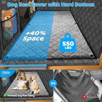 URPOWER Back Seat Extender for Dogs, Large Hard Bottom Dog Car Seat Cover - Image 2
