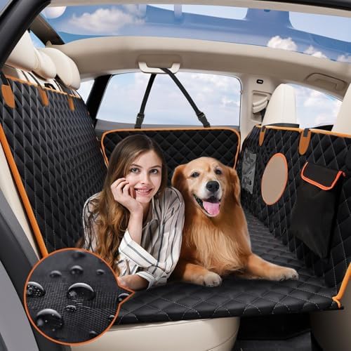 Dog Car Seat Cover for Back Seat，Hard Bottom Back Seat Extender for Dog - Image 2