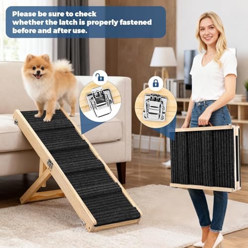 Small Dog Ramp, Dog Ramp for Bed, 13.7" W Foldable Pet Ramps for Small Dogs to - Image 5