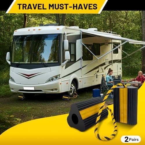 ROBLOCK Wheel Chocks for RV Trailer Camper Truck Car Aircraft, Versatile Heavy - Image 7