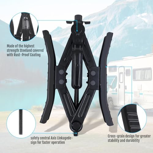 RV Rotatable Wheel Chock Stabilizers, Camper Heavy Duty Tire Chock Stabilizers - Image 4