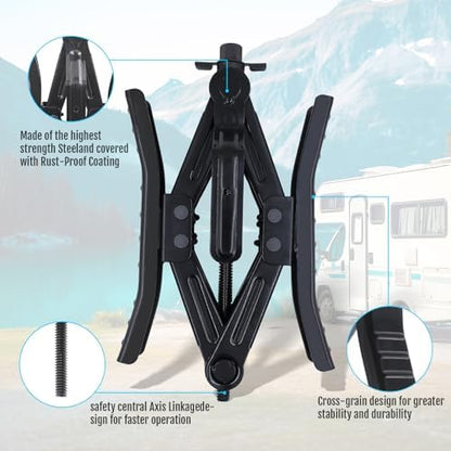 RV Rotatable Wheel Chock Stabilizers, Camper Heavy Duty Tire Chock Stabilizers - Image 4