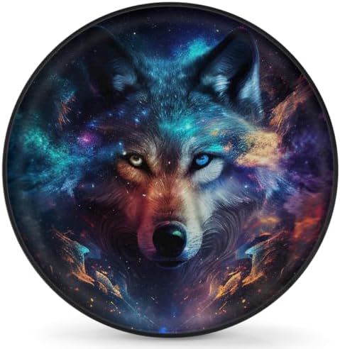 Wolf Spare Tire Cover 17in Spare Wheel Covers Tire Storage Cover by YoYoYuchong