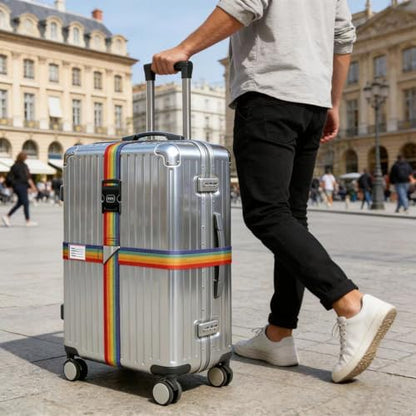 Cross-Strap，Combination Lock Luggage Straps, Adjustable Suitcase Belts - Image 7