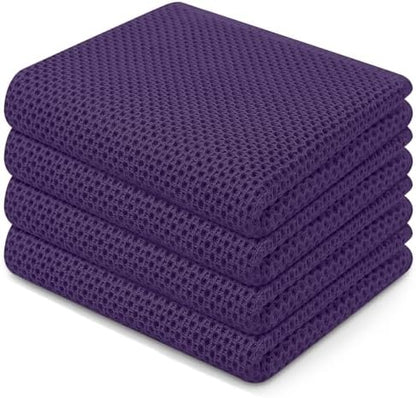 Homaxy 100% Cotton Waffle Weave Kitchen Dish Towels 4-Pack by Homaxy
