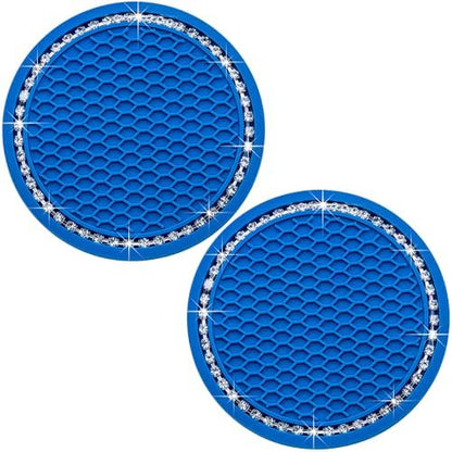 2PCS Bling Cup Holder Coaster, 2.75 Inch Auto Car Cup Holder Insert Coasters by MEAJOO