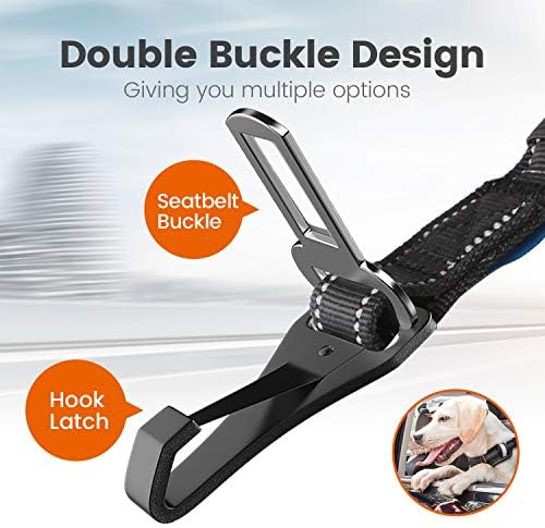 IOKHEIRA Dog Seatbelt, Updated Adjustable Harness Reflective Bungee Dog Car - Image 2