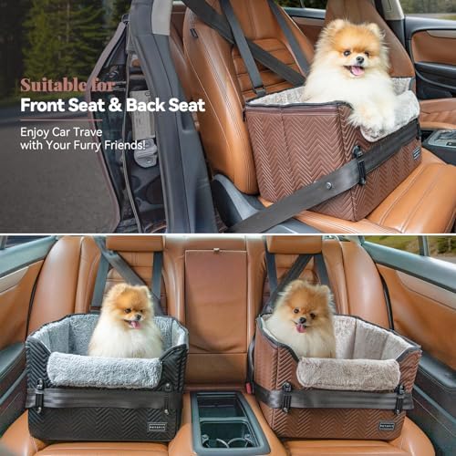 PETSFIT Car Seat for Dogs, Waterproof PU Leather Dog Car Seat for Small Dogs - Image 2