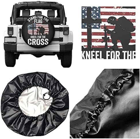 Tire Cover American Flag Potable Dirt Protector Wheel Spare Tire Covers - Image 4