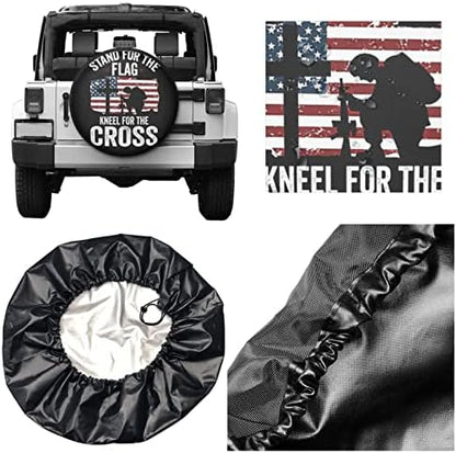 Tire Cover American Flag Potable Dirt Protector Wheel Spare Tire Covers - Image 4