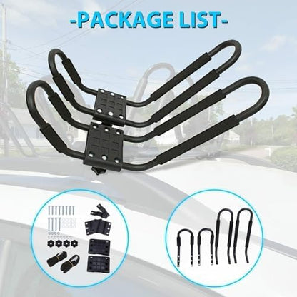 2pcs Roof Rack Mount Top Rail Crossbar Luggage Carrier Set Steel KKRRCCTJMFSTCR - Image 3